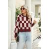 imageZeagoo Womens 2024 Fall Crewneck Cropped Sweater Cozy Long Sleeve Ribbed Knit Pullover Dropped Shoulders Trendy Jumper TopsChristmas Red