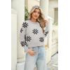 imageZeagoo Womens 2024 Fall Crewneck Cropped Sweater Cozy Long Sleeve Ribbed Knit Pullover Dropped Shoulders Trendy Jumper TopsGray Print