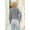 imageZeagoo Womens 2024 Fall Crewneck Cropped Sweater Cozy Long Sleeve Ribbed Knit Pullover Dropped Shoulders Trendy Jumper TopsGrey