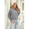 imageZeagoo Womens 2024 Fall Crewneck Cropped Sweater Cozy Long Sleeve Ribbed Knit Pullover Dropped Shoulders Trendy Jumper TopsGrey