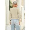 imageZeagoo Womens 2024 Fall Crewneck Cropped Sweater Cozy Long Sleeve Ribbed Knit Pullover Dropped Shoulders Trendy Jumper TopsLight Brown