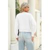 imageZeagoo Womens 2024 Fall Crewneck Cropped Sweater Cozy Long Sleeve Ribbed Knit Pullover Dropped Shoulders Trendy Jumper TopsWhite