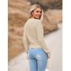 imageZeagoo Womens 2025 Fall Crewneck Cropped Sweater Trendy Long Sleeve Ribbed Knit Pullover Jumper TopsBeige