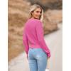 imageZeagoo Womens 2025 Fall Crewneck Cropped Sweater Trendy Long Sleeve Ribbed Knit Pullover Jumper TopsPink