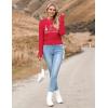 imageZeagoo Womens 2025 Fall Crewneck Cropped Sweater Trendy Long Sleeve Ribbed Knit Pullover Jumper TopsZchristmas Print