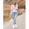 imageZeagoo Womens 2025 Fall Crewneck Cropped Sweater Trendy Long Sleeve Ribbed Knit Pullover Jumper TopsZwhiteflower