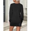 imageZeagoo Womens 2025 Fall Sweaters Casual Long Sleeve Ribbed Knit Pullover V Neck Lightweight Crochet Pullover Sweater TopBlack