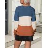 imageZeagoo Womens 2025 Fall Sweaters Casual Long Sleeve Ribbed Knit Pullover V Neck Lightweight Crochet Pullover Sweater TopColorblock 458