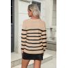 imageZeagoo Womens 2025 Fall Sweaters Casual Long Sleeve Ribbed Knit Pullover V Neck Lightweight Crochet Pullover Sweater TopColorblock Tw5