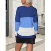 imageZeagoo Womens 2025 Fall Sweaters Casual Long Sleeve Ribbed Knit Pullover V Neck Lightweight Crochet Pullover Sweater TopDusty Blue