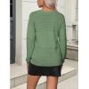 imageZeagoo Womens 2025 Fall Sweaters Casual Long Sleeve Ribbed Knit Pullover V Neck Lightweight Crochet Pullover Sweater TopLake Blue