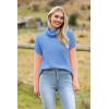 imageZeagoo Womens 2025 Fashion Turtleneck Sweaters Color Block Cozy Long Sleeve Casual Knit Pullover Oversized Loose Jumper TopsBlue