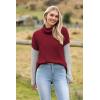 imageZeagoo Womens 2025 Fashion Turtleneck Sweaters Color Block Cozy Long Sleeve Casual Knit Pullover Oversized Loose Jumper TopsBrickred