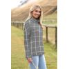 imageZeagoo Womens 2025 Fashion Turtleneck Sweaters Color Block Cozy Long Sleeve Casual Knit Pullover Oversized Loose Jumper TopsCheckered Gray
