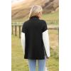 imageZeagoo Womens 2025 Fashion Turtleneck Sweaters Color Block Cozy Long Sleeve Casual Knit Pullover Oversized Loose Jumper TopsGray