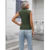 imageZeagoo Womens 2025 Mock Turtle Neck Sweater Vest Sleeveless Knit Pullover Tank Tops Casual Trendy Slim Fitted TopsArmy Green
