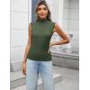 imageZeagoo Womens 2025 Mock Turtle Neck Sweater Vest Sleeveless Knit Pullover Tank Tops Casual Trendy Slim Fitted TopsArmy Green