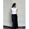 imageZeagoo Womens 2025 Mock Turtle Neck Sweater Vest Sleeveless Knit Pullover Tank Tops Casual Trendy Slim Fitted TopsAwhite