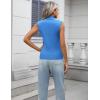 imageZeagoo Womens 2025 Mock Turtle Neck Sweater Vest Sleeveless Knit Pullover Tank Tops Casual Trendy Slim Fitted TopsBlue