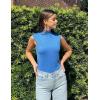 imageZeagoo Womens 2025 Mock Turtle Neck Sweater Vest Sleeveless Knit Pullover Tank Tops Casual Trendy Slim Fitted TopsBlue