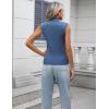 imageZeagoo Womens 2025 Mock Turtle Neck Sweater Vest Sleeveless Knit Pullover Tank Tops Casual Trendy Slim Fitted TopsNavy Blue