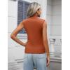 imageZeagoo Womens 2025 Mock Turtle Neck Sweater Vest Sleeveless Knit Pullover Tank Tops Casual Trendy Slim Fitted TopsOrange