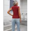 imageZeagoo Womens 2025 Mock Turtle Neck Sweater Vest Sleeveless Knit Pullover Tank Tops Casual Trendy Slim Fitted TopsWine Red