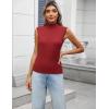 imageZeagoo Womens 2025 Mock Turtle Neck Sweater Vest Sleeveless Knit Pullover Tank Tops Casual Trendy Slim Fitted TopsWine Red