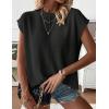 imageZeagoo Womens Cap Sleeve Sweater Vest Crew Neck Sleeveless Casual Knit Tops 2024 Summer Clothes SXXLBlack