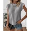 imageZeagoo Womens Cap Sleeve Sweater Vest Crew Neck Sleeveless Casual Knit Tops 2024 Summer Clothes SXXLLight Grey