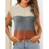 imageZeagoo Womens Cap Sleeve Sweater Vest Crew Neck Sleeveless Casual Knit Tops 2024 Summer Clothes SXXLZgrey Caramel