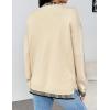 imageZeagoo Womens Crewneck Pullover Sweater Long Sleeve Knit Side Slit 2024 Fall Winter Sweater TopsBeige