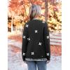 imageZeagoo Womens Crewneck Pullover Sweater Long Sleeve Knit Side Slit 2024 Fall Winter Sweater TopsBlack Floral