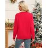imageZeagoo Womens Crewneck Pullover Sweater Long Sleeve Knit Side Slit 2024 Fall Winter Sweater TopsChristmas Letter