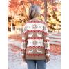imageZeagoo Womens Crewneck Pullover Sweater Long Sleeve Knit Side Slit 2024 Fall Winter Sweater TopsElk Pattern