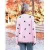 imageZeagoo Womens Crewneck Pullover Sweater Long Sleeve Knit Side Slit 2024 Fall Winter Sweater TopsPink Floral