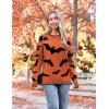 imageZeagoo Womens Crewneck Pullover Sweater Long Sleeve Knit Side Slit 2024 Fall Winter Sweater TopsPumpkin