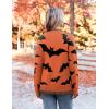 imageZeagoo Womens Crewneck Pullover Sweater Long Sleeve Knit Side Slit 2024 Fall Winter Sweater TopsPumpkin