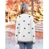 imageZeagoo Womens Crewneck Pullover Sweater Long Sleeve Knit Side Slit 2024 Fall Winter Sweater TopsWhite Floral