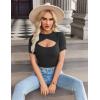 imageZeagoo Womens Short Sleeve T Shirts 2024 Summer Casual Knit Slim Fit Trendy Basic Cute Sweater TopsBlack