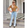 imageZeagoo Womens Short Sleeve T Shirts 2024 Summer Casual Knit Slim Fit Trendy Basic Cute Sweater TopsCamel