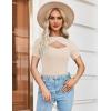 imageZeagoo Womens Short Sleeve T Shirts 2024 Summer Casual Knit Slim Fit Trendy Basic Cute Sweater TopsCoffee