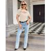 imageZeagoo Womens Short Sleeve T Shirts 2024 Summer Casual Knit Slim Fit Trendy Basic Cute Sweater TopsCoffee