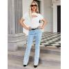 imageZeagoo Womens Short Sleeve T Shirts 2024 Summer Casual Knit Slim Fit Trendy Basic Cute Sweater TopsWhite