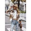imageZeagoo Flannels for Women Cropped Shacket Jacket Fashion Plaid Button Down Shirt 2025 Fall Coat TopsYdl1