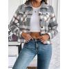 imageZeagoo Flannels for Women Cropped Shacket Jacket Fashion Plaid Button Down Shirt 2025 Fall Coat TopsYdl10