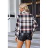 imageZeagoo Flannels for Women Cropped Shacket Jacket Fashion Plaid Button Down Shirt 2025 Fall Coat TopsYdl6