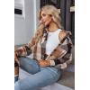 imageZeagoo Flannels for Women Cropped Shacket Jacket Fashion Plaid Button Down Shirt 2025 Fall Coat TopsYdl7