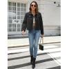 imageZeagoo Flannels for Women Cropped Shacket Jacket Fashion Plaid Button Down Shirt 2025 Fall Coat TopsZblack