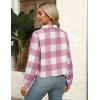 imageZeagoo Flannels for Women Cropped Shacket Jacket Fashion Plaid Button Down Shirt 2025 Fall Coat TopsZgw177